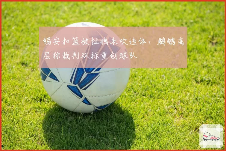 锡安扣篮被拉拽未吹违体，鹈鹕高层称裁判双标重创球队